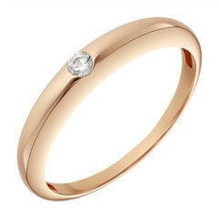 Золотое кольцо с цирконом Brasco 58401 58401-18 цена и информация | Кольцо | pigu.lt
