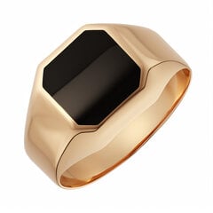 Auksinis žiedas su emaliu Brasco 58407 kaina ir informacija | Vyriški papuošalai | pigu.lt