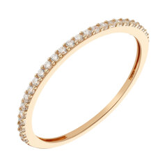 Auksinis žiedas su cirkoniais Brasco 58411 58411-15 kaina ir informacija | Žiedai | pigu.lt