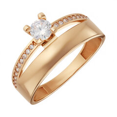 Auksinis žiedas su cirkoniais Brasco 58415 kaina ir informacija | Žiedai | pigu.lt
