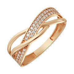 Auksinis žiedas su cirkoniais Brasco 58424 kaina ir informacija | Žiedai | pigu.lt