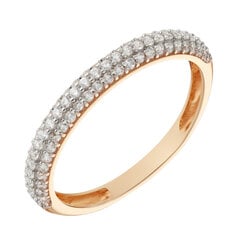 Auksinis žiedas su cirkoniais Brasco 58428 58428-18 kaina ir informacija | Žiedai | pigu.lt