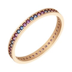 Auksinis žiedas su cirkoniais Brasco 58436 kaina ir informacija | Žiedai | pigu.lt