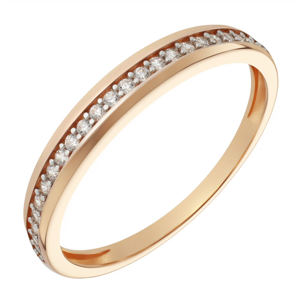 Auksinis žiedas su cirkoniais Brasco 58477 58477-18.5 kaina ir informacija | Žiedai | pigu.lt