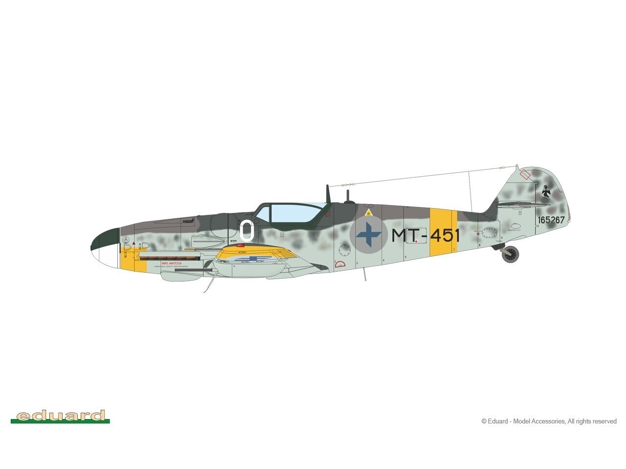 Surenkamas modelis Eduard Messerschmitt Bf 109 Gustav Pt.2 Limited Dual Combo, 1/72 цена и информация | Konstruktoriai ir kaladėlės | pigu.lt