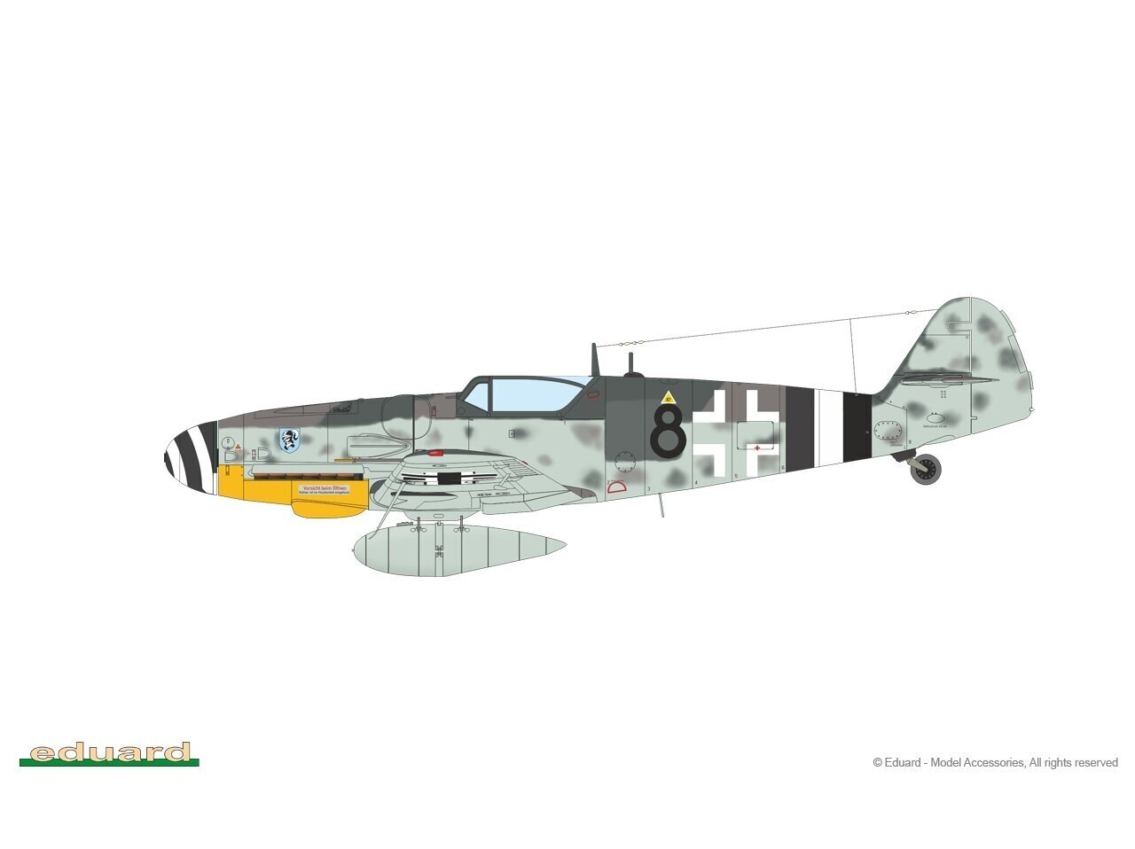 Surenkamas modelis Eduard Messerschmitt Bf 109 Gustav Pt.2 Limited Dual Combo, 1/72 цена и информация | Konstruktoriai ir kaladėlės | pigu.lt