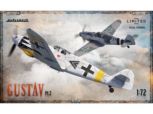 Surenkamas modelis Eduard Messerschmitt Bf 109 Gustav Pt.2 Limited Dual Combo, 1/72 kaina ir informacija | Konstruktoriai ir kaladėlės | pigu.lt