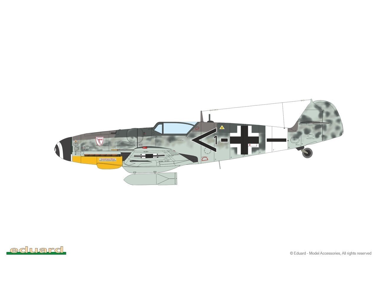 Surenkamas modelis Eduard Messerschmitt Bf 109 Gustav Pt.2 Limited Dual Combo, 1/72 цена и информация | Konstruktoriai ir kaladėlės | pigu.lt