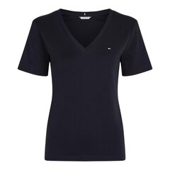 Tommy Hilfiger marškinėliai moterims 88384, juodi цена и информация | Женские футболки | pigu.lt