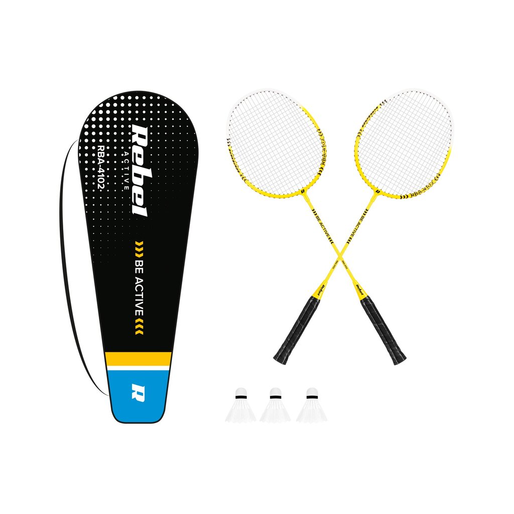 Badmintono rinkinys, geltonas kaina ir informacija | Badmintonas | pigu.lt