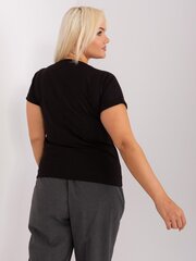 Женская футболка черного цвета с аппликацией цена и информация | Футболка женская | pigu.lt