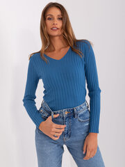 Женский темно-синий свитер с высоким воротником цена и информация | Свитера женские | pigu.lt