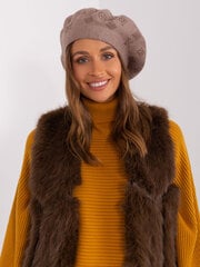 Moteriška tamsiai smėlio spalvos žieminė kepurė kaina ir informacija | Kepurės moterims | pigu.lt