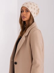 Moteriška šviesiai smėlio spalvos žieminė kepurė kaina ir informacija | Kepurės moterims | pigu.lt