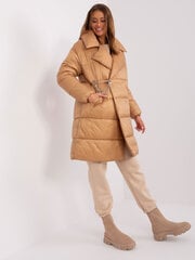 Женская зимняя куртка верблюжьего цвета цена и информация | Женские куртки | pigu.lt