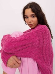 Женский свитер цвета фуксии с косами цена и информация | Женские кофты | pigu.lt