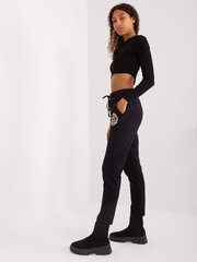 Женские черные спортивные штаны цена и информация | Спортивная одежда для женщин | pigu.lt