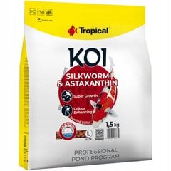 Maistas Koi karpiams Tropical Koi Silkworm&Astaxanthin L, 5 l kaina ir informacija | Maistas žuvims | pigu.lt