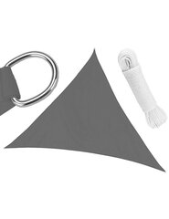 Тент треугольный от солнца John Green 3x3x3 м, цвет серый цена и информация | Зонты, маркизы, стойки | pigu.lt