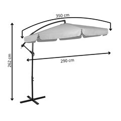 Sodo skėtis Springos GU0042, 300 cm, pilkas kaina ir informacija | Skėčiai, markizės, stovai | pigu.lt