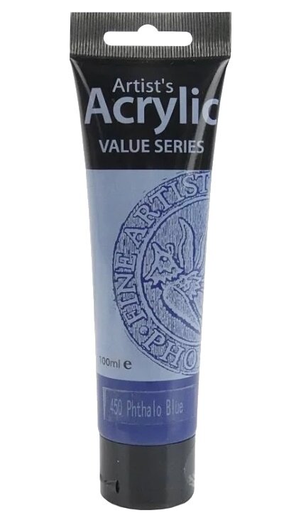 Akriliniai dažai Phoenix Value 450 Blue, 100 ml kaina ir informacija | Piešimo, tapybos, lipdymo reikmenys | pigu.lt