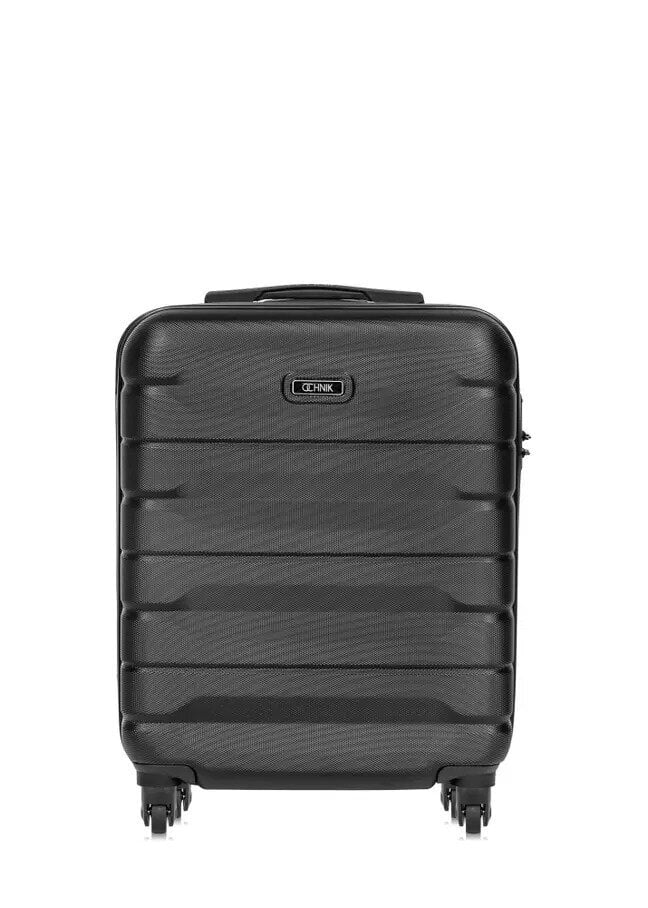 Mažas lagaminas ant ratukų Ochnik Walab-0067-99-19(W24), juodas цена и информация | Lagaminai, kelioniniai krepšiai | pigu.lt