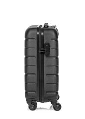 Mažas lagaminas ant ratukų Ochnik Walab-0067-99-19(W24), juodas цена и информация | Чемоданы, дорожные сумки | pigu.lt