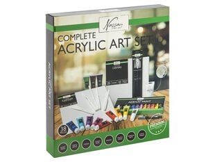 Dailės rinkinys Nassau Acrylic Art Set, 38 d. kaina ir informacija | Piešimo, tapybos, lipdymo reikmenys | pigu.lt