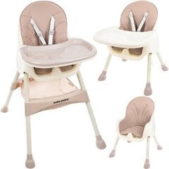Детский стульчик 3в1, светло-розовый цена и информация | Стульчики для кормления | pigu.lt