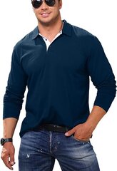Мужская легкая рубашка с длинным рукавом Cooleep, синяя цена и информация | Футболка мужская | pigu.lt