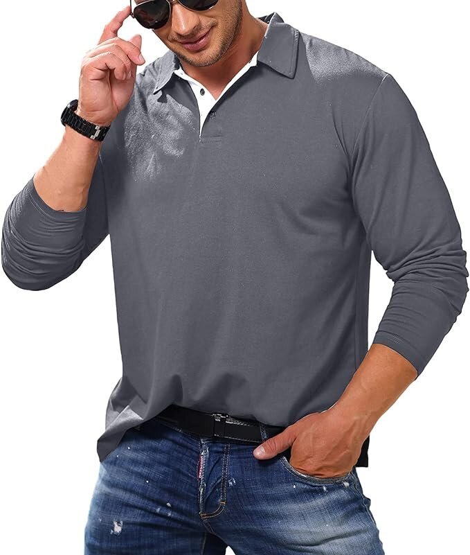 Marškinėliai vyrams Cooleep, pilki цена и информация | Vyriški marškinėliai | pigu.lt