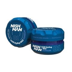 Plaukų formavimo vaškas Nishman Hair Styling Wax 01 GumGum vyrams, 100 ml цена и информация | Средства для укладки волос | pigu.lt