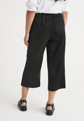 Женские льняные брюки Cellbes 3/4 LO, черный цвет цена и информация | Женские брюки | pigu.lt