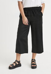 Женские льняные брюки Cellbes 3/4 LO, черный цвет цена и информация | Брюки | pigu.lt