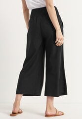 Женские льняные брюки Cellbes 3/4 LISETTE, черный цвет цена и информация | Брюки | pigu.lt