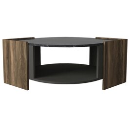 Товар с повреждённой упаковкой. Журнальный столик Kalune Design Marbel, коричневый/серый/черный цена и информация | Мебель с поврежденной упаковкой | pigu.lt