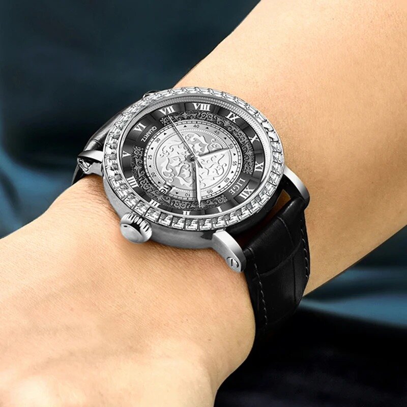 Prabangus moteriškas kvarcinis laikrodis kaina ir informacija | Moteriški laikrodžiai | pigu.lt