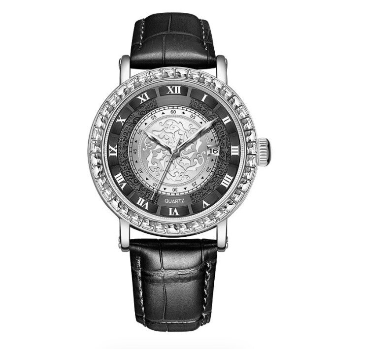 Prabangus moteriškas kvarcinis laikrodis kaina ir informacija | Moteriški laikrodžiai | pigu.lt