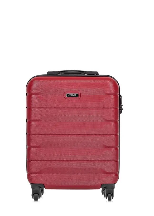 Mažas lagaminas ant ratukų Ochnik WALAB-0067-49-19(W24), raudonas цена и информация | Lagaminai, kelioniniai krepšiai | pigu.lt