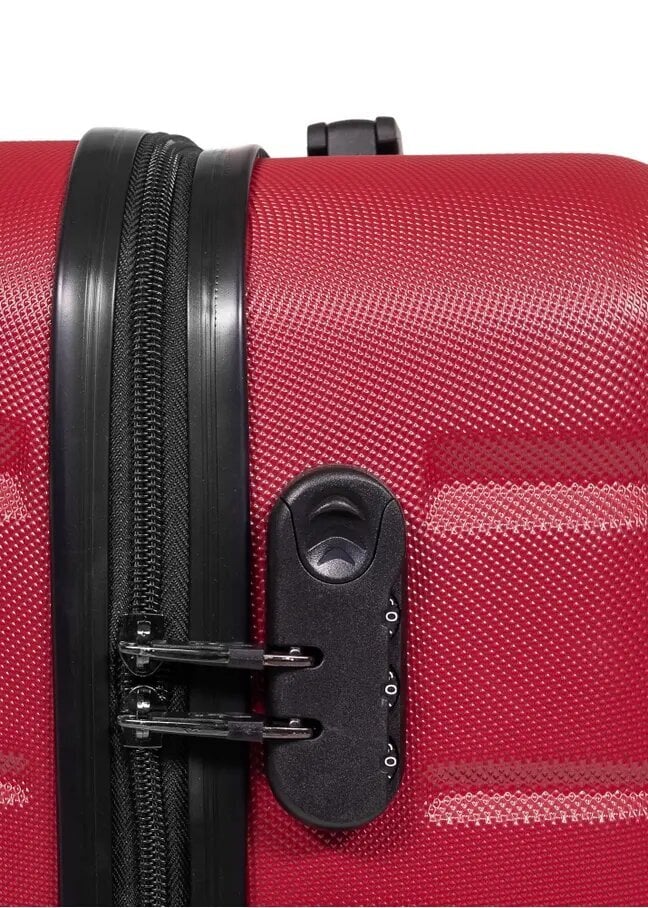 Mažas lagaminas ant ratukų Ochnik WALAB-0067-49-19(W24), raudonas цена и информация | Lagaminai, kelioniniai krepšiai | pigu.lt