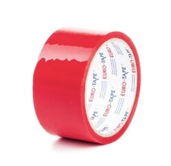 Pakavimo juosta Euro Tape, 48 mm x 50 m, raudona kaina ir informacija | Kanceliarinės prekės | pigu.lt