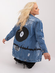 Джинсовая куртка больших размеров, синяя  цена и информация | Женские пиджаки | pigu.lt