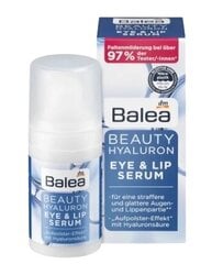 Paakių ir lūpų serumas Balea Beauty Hyaluron Eye & Lip Serum, 15 ml kaina ir informacija | Paakių kremai, serumai | pigu.lt