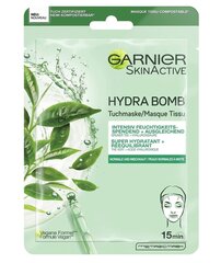 Lakštinė veido kaukė Garnier Skin Active Hydra Bomb, 28 g kaina ir informacija | Veido kaukės, paakių kaukės | pigu.lt