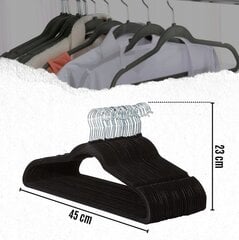 Drabužių pakabos, 20 vnt, juodos kaina ir informacija | Pakabos, maišai drabužiams | pigu.lt