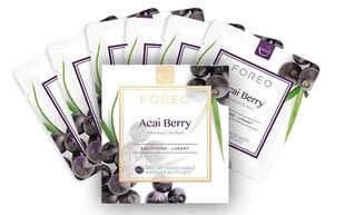 Veido kaukė Foreo Acai Berry, 6 x 6 g kaina ir informacija | Veido kaukės, paakių kaukės | pigu.lt