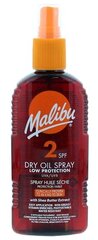 Sausas aliejus įdegiui skatinti Malibu Dry Oil Spray 2 SPF, 200 ml kaina ir informacija | Kremai nuo saulės | pigu.lt