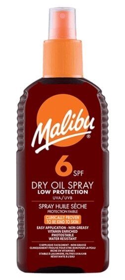 Aliejus nuo saulės Malibu Sun SPF6 Non-Greasy Dry Oil, 100 ml цена и информация | Kremai nuo saulės | pigu.lt