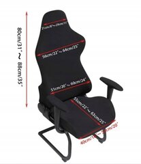 Universal žaidimų kėdės užvalkalas, juodas kaina ir informacija | Baldų užvalkalai | pigu.lt