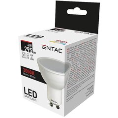 LED lemputė Entac 4W GU10 3000K kaina ir informacija | Elektros lemputės | pigu.lt